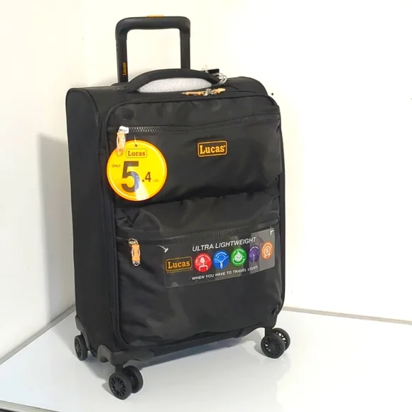 Lucas Bags 2 Carry On Softside Spinner Luggage Black Poshmark